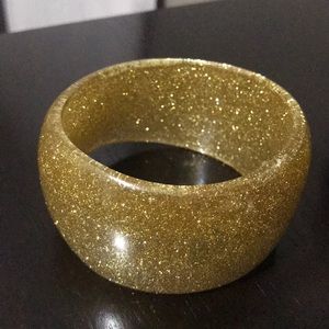 Gold glitter bangle